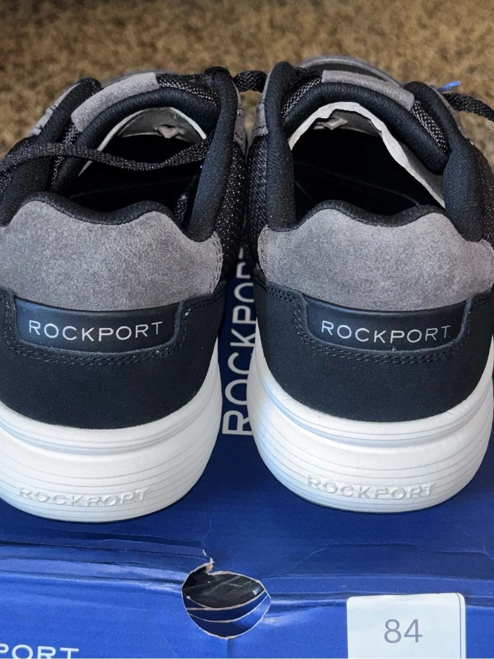 Rockport DMX Corvin RMDMXCORVIN Mens Gray Suede Lifestyle Sneakers Shoes Size 9W